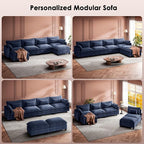 Marsail Modular Sectional Sofa 145.6" U-Shaped Modern Comfy Cloud Couch - Image 6