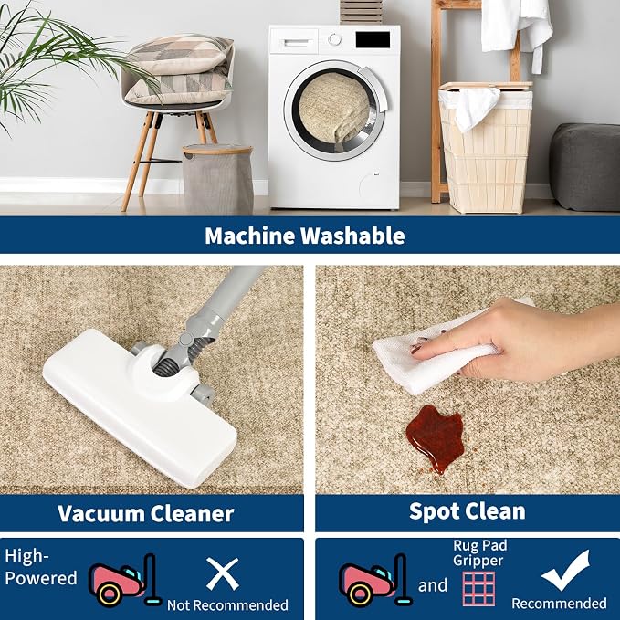 GarveeHome Scalloped Washable Rug 5x7 Area Rugs - Image 5
