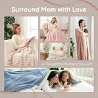 Snuggle Sac Ultra Soft Throw Blanket, Cozy Knitted Ribbed, Fuzzy Knit Striped - Image 8