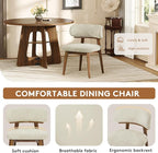 Dining Chairs Set of 4, Modern Upholstered Dining Chairs, Wooden Kitchen Chairs - Image 4