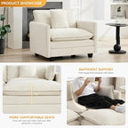 WUTUTUEE 41'' Modern Chenille Oversized Chair, Upholstered Accent Living Room - Image 3