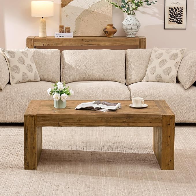 Reclaimed Solid Wood Coffee Table - Image 9