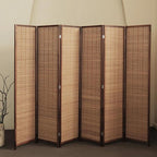 Furnnylane 6 Panel Bamboo Room Divider - Image 2