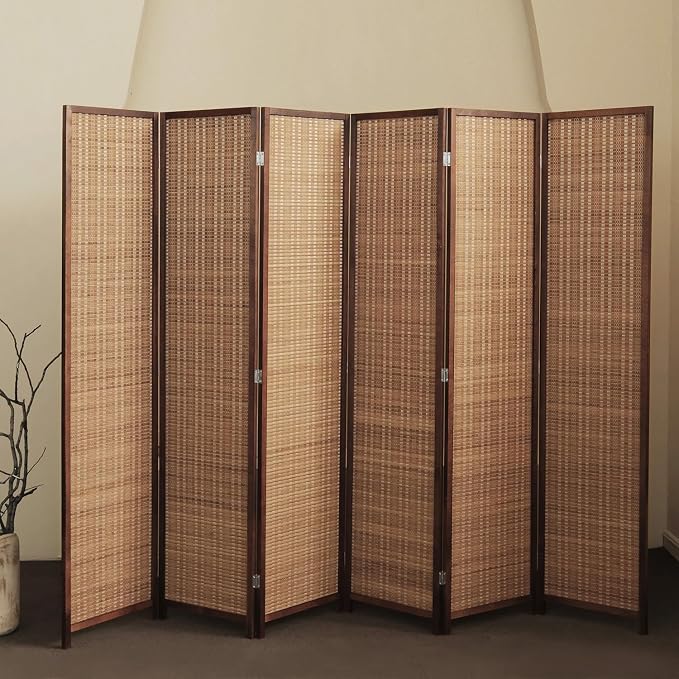 Furnnylane 6 Panel Bamboo Room Divider - Image 2