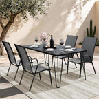 JEAREY Patio Dining Chairs Set of 4, Outdoor Stackable Dining Furniture Set - Image 2