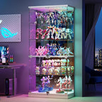 HNEBC 5 Tier Glass Display Cabinet, 66.9" Curio Cabinet by HNEBC