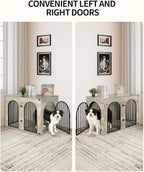 Hzuaneri 43.3" Wooden Dog Crate Furniture, Indoor Dog Kennel Dogs Cage - Image 5