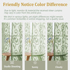 Furman Sheer Curtains 45 Inch Length 2 Panels Set, Elegant Geometric Jacquard - Image 7