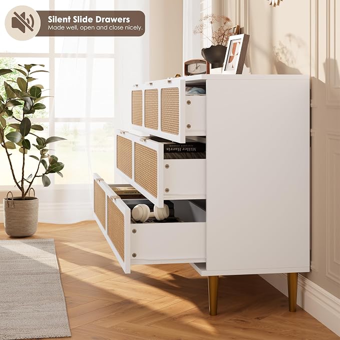 GarveeHome Rattan 7 Drawer Dressers - Image 6