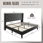 Einhomn King Size Platform Bed Frame - Image 2