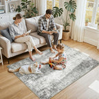RELEANY Washable 4'x6' Abstract Area Rug - Image 3