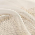 2 Panels Cream Sheer Curtains 54 Inches Length Window Treatment - Image 2