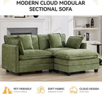 76'' Cloud Deep Seat Loveseat Sofa, Upholstered Chenille Modular 2-Seats - Image 7