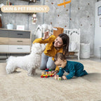 Aelenmu 5x7 Area Rugs for Living Room Washable Bedroom Dining Room Beige | - Image 8