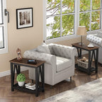ChooChoo Farmhouse End Table, Rustic Vintage Narrow End Side Table - Image 2