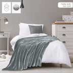 Utopia Bedding Soft Fleece Bed Blanket Twin Size Ash Grey | Microfiber Plush - Image 2