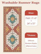 SERISSA 2x6 Washable Non Slip Boho Runner Rug - Image 6