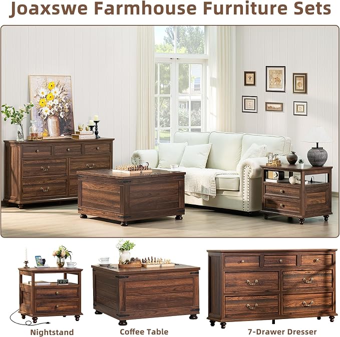 Joaxswe Farmhouse Coffee Table - Image 3