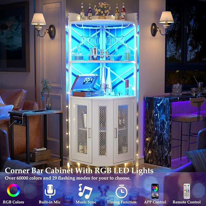 Aheaplus Corner Bar Cabinet - Image 3