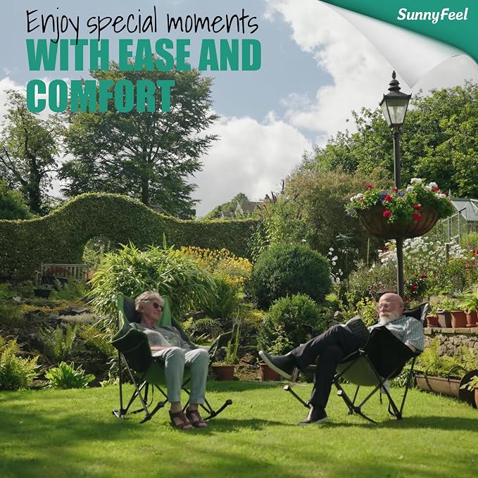 SUNNYFEEL Oversized Rocking Camping Chair, Fully Padded Patio Chair - Image 4