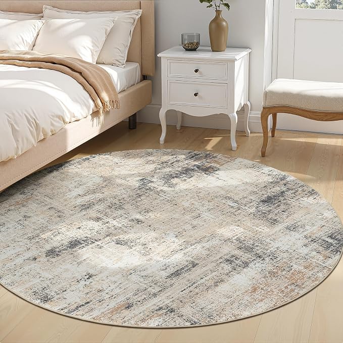 4ft Area Rug for Living Room, Abstract Washable Non-Slip Large Rugs, Dining Room - Image 3