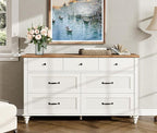 WAMPAT 7 Drawer Dresser for Bedroom, Wide Wooden Chest of Drawers Distressed - Image 3