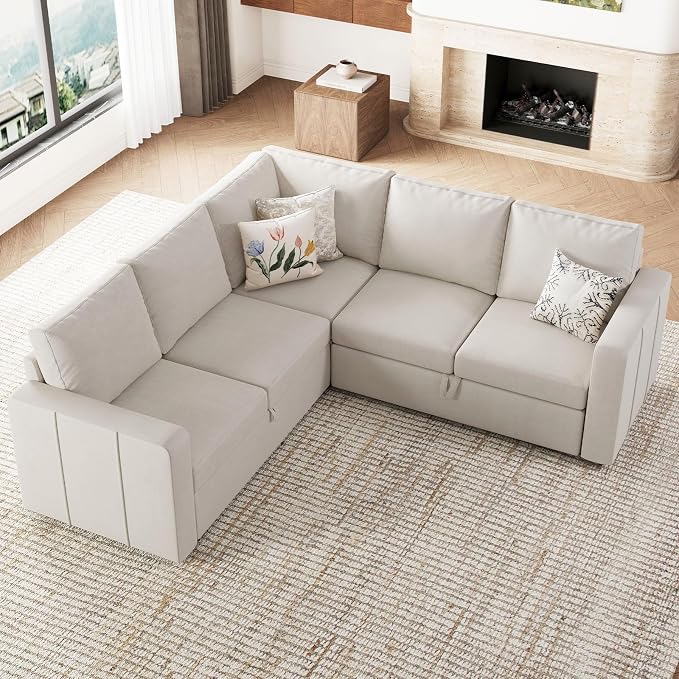 Belffin Modular Sectional Sleeper Sofa - Image 4