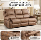 EBELLO Power Reclining Sofa for Living Room, Faux Leather 3 Seater Reclining - Image 4