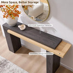 OKD 63 Inch Modern Entryway Console Table, Solid Geometry Accent Sofa Table - Image 4