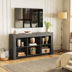 LITTLE TREE TV Stand with Storage, 63-Inch Entertainment Center with Shelves - Image 6