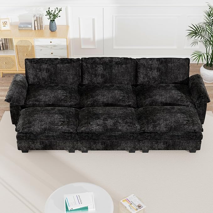 mestyl Modular Sectional Sofa Comfy Cloud Couch, 3 Deep Seat Sleeper Sofa Couch - Image 7