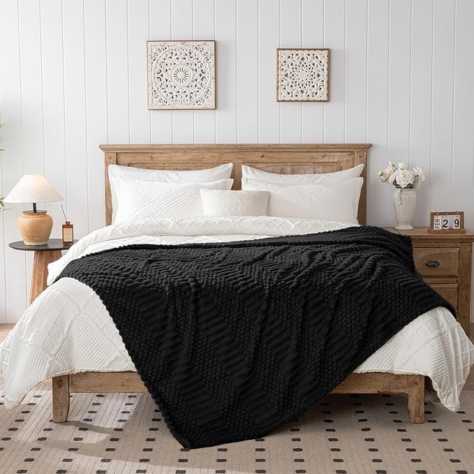 Black Throw Blanket - Image 5