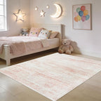 Pink Washable Rugs 4x6 Area Rugs - Image 8