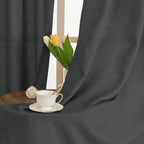Light Filtering Linen Curtains 45 inch Length - Image 3