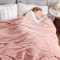 NEWCOSPLAY Fleece Ribbed Cozy Queen Blanket by NEWCOSPLAY