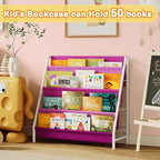 Aokitsink Kids Bookshelf for Kids Rooms, 4-Tier Montessori Bookshelf, Nursery - Image 4