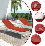Outdoor Chaise Lounge Cushions for Patio, Waterproof Replacement Seat Cushions - Image 3
