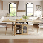 HSH Dining Table for 4–6, 63 Inch Wood Farmhouse Kitchen Table - Image 3