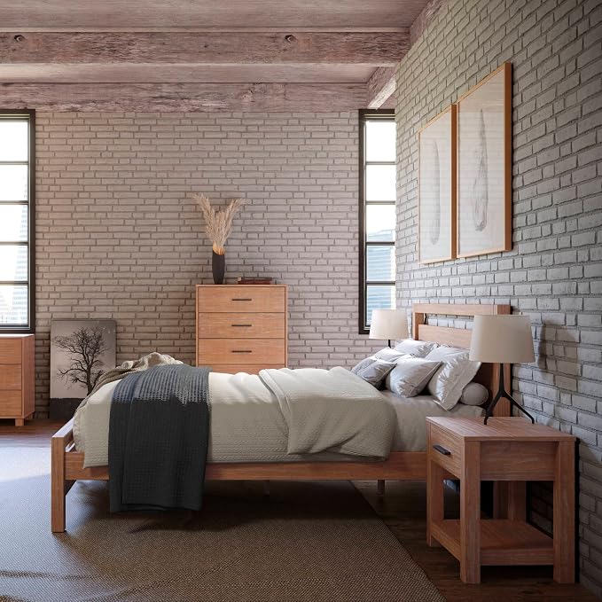 Grain Wood Furniture Loft King Size Solid Wood Bed - Image 3