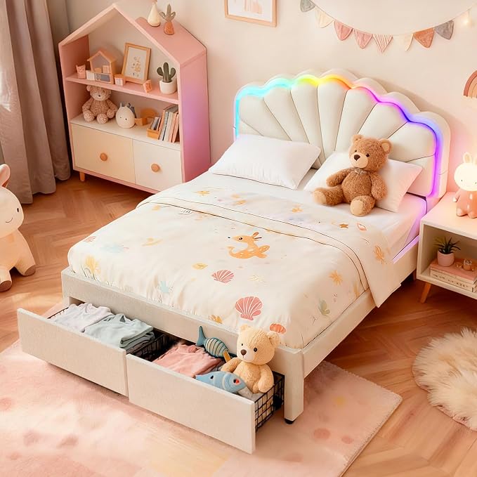 Full Upholstered Children’s Bed by BIOEVER