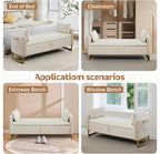 66" End of Bed Storage Bench King Size, Velvet Storage Benches - Image 8