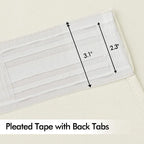 MIULEE Cream Back Tab Blackout Curtains 52x72 Inches Long 2 Panels Set | Rod - Image 4