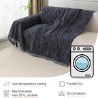 MYSKY HOME Boho Couch Cover Navy Sofa Covers - Image 6