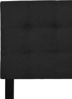 Flash Furniture Bedford Tufted Upholstered King Size Headboard in Black Fabric - Image 4