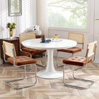 Zesthouse Natural Rattan Dining Chairs Set of 6, Modern Dining Room Chairs - Image 8