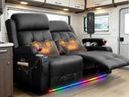 Power Loveseat Recliner with 2-Point Graphene Heat & Massage, Under-Seat by FurgattiEnjoyYourLife