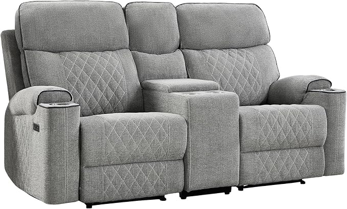 HAOMARKETS Power Reclining Loveseat Sofa - Image 8