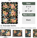 DUKINO 3x4 Rug, Non Slip Floral Washable Area Rug - Image 2