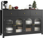 FINETONES Buffet Cabinet with Storage, 55.1" Large Sideboard Buffet Farmhouse by finetones