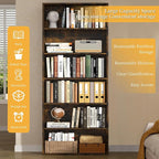 Shintenchi Bookshelf, 6-Tier Open Bookcase and Bookshelves, 6 Shelf Display - Image 5